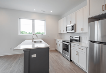 Knobview kitchen of flats at donelson plaza in nashville